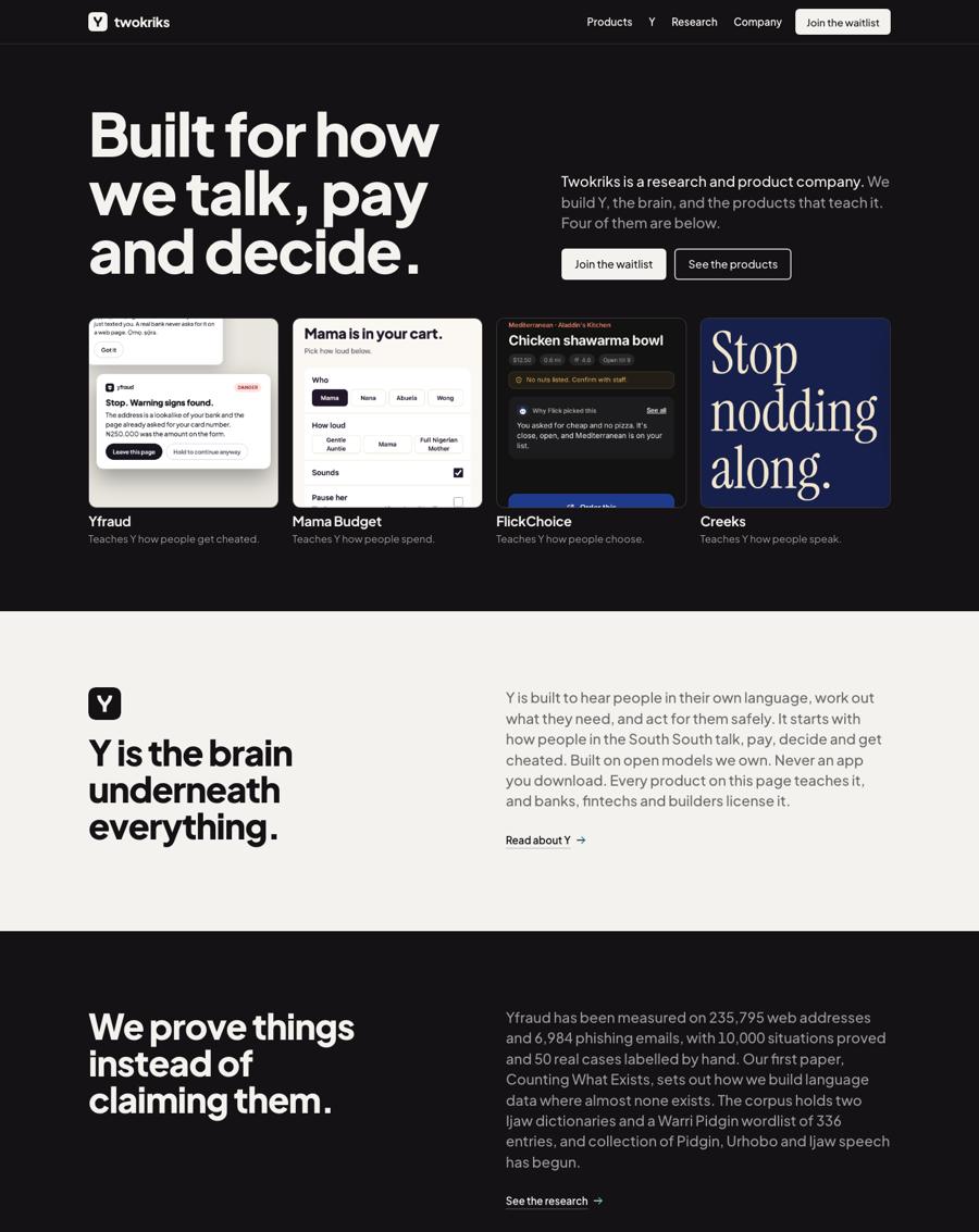 Twokriks: The company behind everything else here.